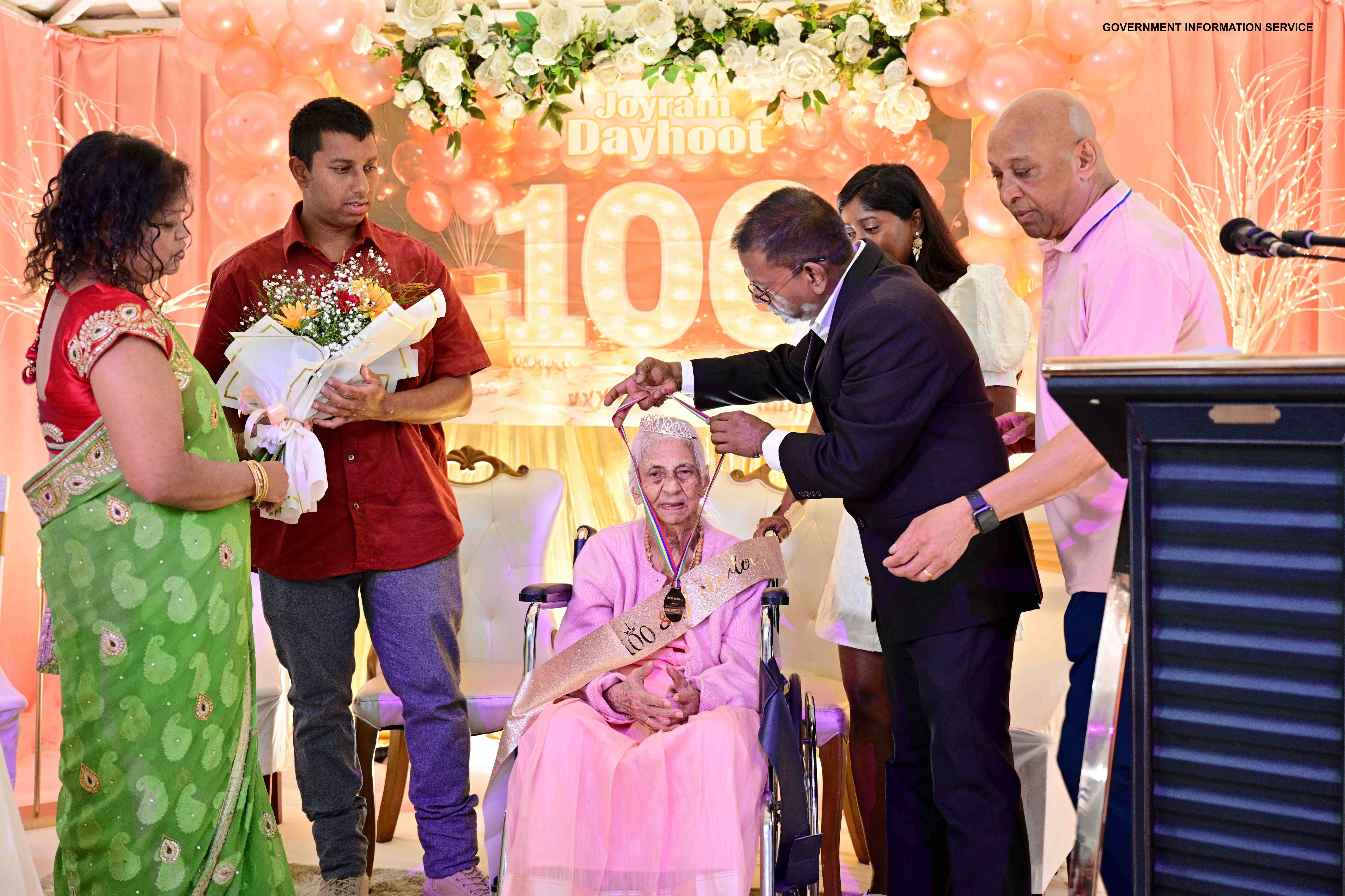 New centenarian, Mrs Dayhoot Joyram, celebrates her birthday